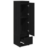 Highboard Black Oak 29.5x34x119.5 cm Engineered Wood 861653