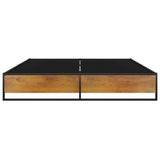 Bed Frame without Mattress Black Metal 180x200 cm Super King 324818