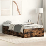 Bed Frame without Mattress Smoked Oak 75x190 cm Small Single Small Single 3203849