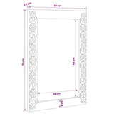 Wall Mirror Walnut Brown 70 x 50 cm Engineered Wood and Glass 4018363
