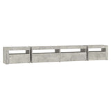 TV Cabinet with LED Lights Concrete Grey 270x35x40 cm 3152749