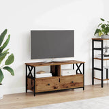 TV Cabinet Old Wood 90 x 33 x 45 cm Engineered Wood and Steel 881301