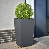 ZNTS Garden Planter Anthracite 45x45x75 cm Steel 851098