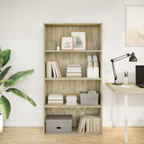 Bookcase Sonoma Oak 80x30x152 cm Engineered Wood 857942