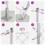 Welded Wire Fence with Concrete Base 25 x 0.4 m 3351301