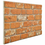 3D Wall Panels with Light Brown Brick Design 10 pcs EPS 147198