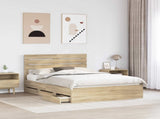 Bed Frame with Drawer Sonoma Oak 160 x 200 cm Engineer Wood 3411490
