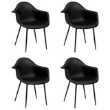 Dining Chairs 4 pcs Black PP 338077