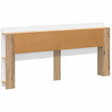 Headboard Cabinet with Storage Artisan Oak Engineered Wood 8001308