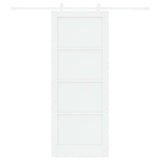 Sliding Door White 83 x 211 cm Solid Pine Wood 3333591