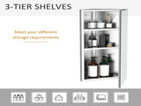 Stainless Steel Wall mounted Bathroom Corner Mirror Storage Cabinet Single Door 300mm T3398P343227