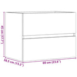Bathroom Cabinet Concrete Grey 60x38.5x45 cm Engineered Wood 856242