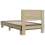 Bed Frame without Mattress Sonoma Oak 75x190 cm Small Single 845813