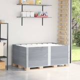 Pallet Collars 3 pcs Grey 150x100 cm Solid Wood Pine 3295384