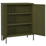 Storage Cabinet Olive Green Steel Medium 336162