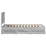 Bed Frame with Drawer Grey Sonoma 90 x 200 cm Engineer Wood 3409508