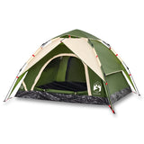 ZNTS Camping Tent Dome 3-Person Green Quick Release 4004177