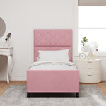 ZNTS Bed Frame Pink 90x200 cm Velvet 3344986
