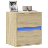 TV Wall Cabinet with LED Lights Sonoma Oak 41x31x45 cm 852275