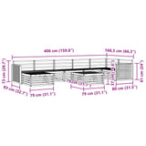 Outdoor Sofa Set 8 pcs Natural 3373854