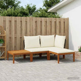 4 pcs Solid Acacia Wood & Rope Natural 3407705
