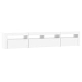 TV Cabinet with LED Lights White 210x35x40 cm 3152730