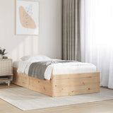 Bed Frame without Mattress 100x200 cm Solid Wood Pine 846828
