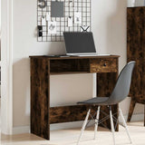 Desk Smoked Oak 80x40x75 cm Engineered Wood 860476