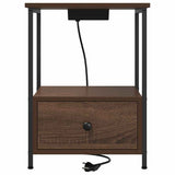 Bedside Cabinet 2 pcs Brown Oak 42 x 41 x 56 cm Engineered Wood 859439