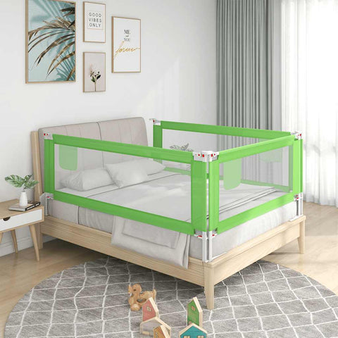 Toddler Safety Bed Rail Green 200x25 cm Fabric 10197