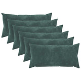 Cushion with Pillow HEERLEN 6 pcs Sea Blue Microfiber Fleece 925412
