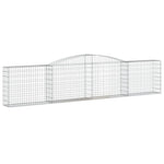 Arched Gabion Basket 400x30x80/100 cm Galvanised Iron 153524