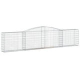 Arched Gabion Basket 400x30x80/100 cm Galvanised Iron 153524