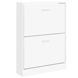 Shoe Cabinet White 59x17x81 cm Engineered Wood 342534