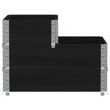3-Tier Raised Bed Black 120x80 cm Solid Wood Pine 4010314