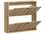 Wall-Mounted Shoe Cabinet ALKMAAR 71 x 17 x 86 cm Artisan Oak 896204