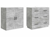 Cabinet Set 2 pcs Concrete Grey 66 x 34.5 x 87 cm 3416802