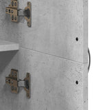 File Cabinet Concrete Grey 60x32x153 cm Engineered Wood 3276647