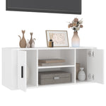 ZNTS TV Cabinet White 100x35x40 cm Engineered Wood 823091