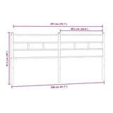 Replace Headboard Sonoma Oak 200 cm Iron and Engineered Wood 4017140