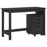 Desk Cabinet Set 2 pcs Grey Solid Pine Wood 3438767