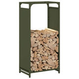 Firewood Rack Olive Green 44x28x90 cm Cold-rolled steel 864210