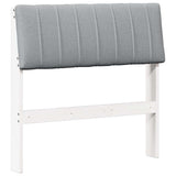 Upholstered Headboard Light Grey 75 cm Solid Pine Wood 879263