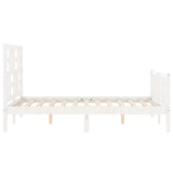 Bed Frame without Mattress White 120x200 cm Solid Wood Pine 3193072