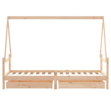 Kids Bed Frame with Drawers 80x200 cm Solid Wood Pine 834465