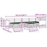 Outdoor Sofa Set 7 pcs Natural 3383582