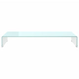 TV Stand/Monitor Riser Glass Green 90x30x13 cm 244146