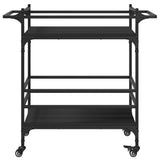 Kitchen Trolley Black 82x40x78.5 cm Engineered Wood 842361