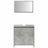 3 Piece Bathroom Furniture Set Concrete Grey Engineered Wood 3324853