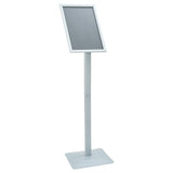 Pedestal Poster Stand 32 x 27 x 119 cm Cast Iron Silver 42030064